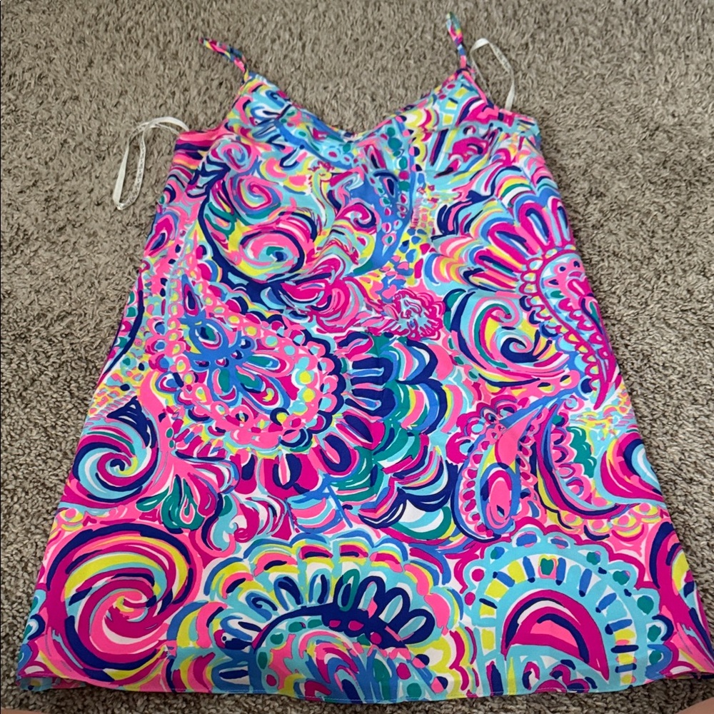 Lilly Pulitzer Pink and Blue Swirl Dress
